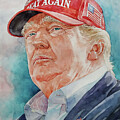 DONALD J. TRUMP PORTRAIT IN MAGA HAT